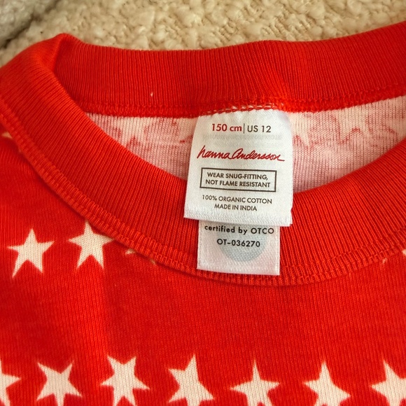 Hanna Andersson Pajama Short Set: Red + Star Print (Kids 12 ,NWOT) - Picture 3 of 4